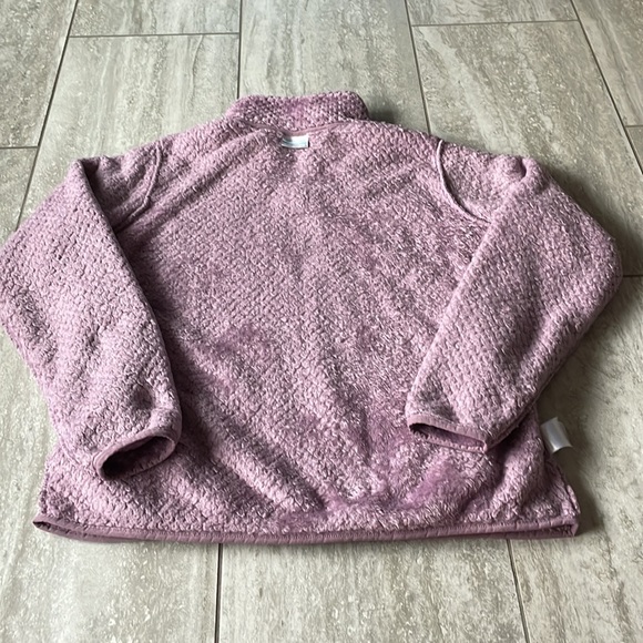 Like New Columbia Purple Collared Sweater 11 in front zipper XL - Picture 9 of 10